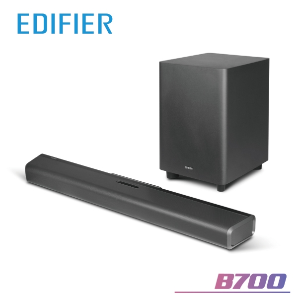 Edifier B700 Dolby Atmos 揚聲器系統 Soundbar: 5.1.2實體聲道、8吋低音炮、eARC連接