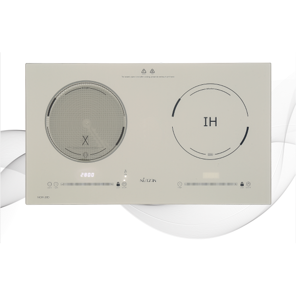Nutzen 樂斯 NCIH-28D 71厘米 2800W 雙頭電磁電陶爐 (嵌入式/香檳銀)