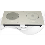 Nutzen 樂斯 NCIH-28D 71厘米 2800W 雙頭電磁電陶爐 (嵌入式/香檳銀)