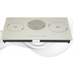 Nutzen 樂斯 NDIH-38 71厘米 2800W 三頭電磁電陶爐 (嵌入式/香檳銀)