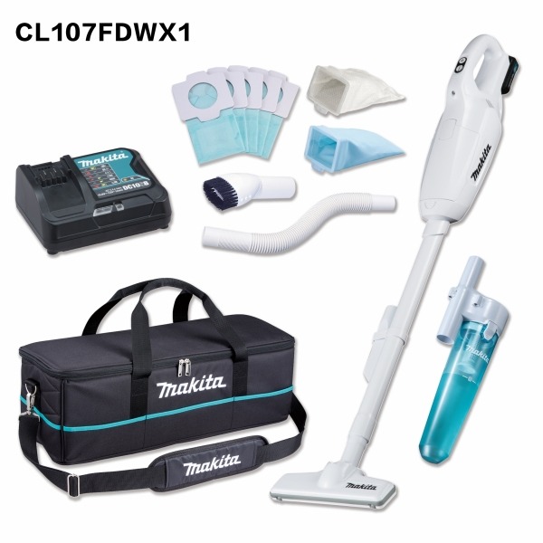 Makita CL107FDWX1 充電式吸塵機套裝 (白色)