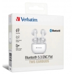 Verbatim 66833 Bluetooth 5.3 ENC Flat True Wireless Bluetooth Headphones (WH)