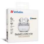 Verbatim 威寶 66857 藍牙 5.3 ENC 入耳式真無線藍牙耳機 (白色)