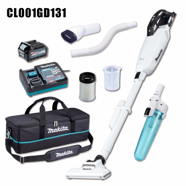 Makita CL001GD131 40VMax 充電膠囊式吸塵機套裝 (白色)