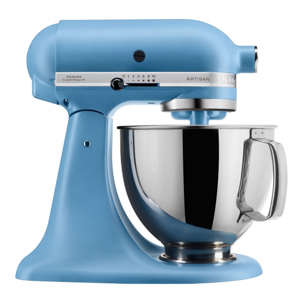 【展銷品】 KitchenAid 5KSM175PSBVB 4.8公升 Artisan 抬頭式廚師機 (雙碗 & 雙攪拌槳) (絲絨藍)
