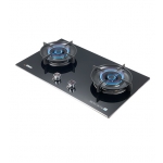 GIGGAS 上將 GA-980J(TG) 雙頭嵌入式煤氣爐 | 76厘米猛火 | 強化玻璃爐面 | 防風爐架