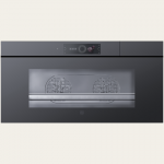 V-Zug CS6T-23046 CombiSteamer V6000 Grand 自動門 90厘米 68公升 嵌入式蒸焗爐 (黑色鏡面玻璃)