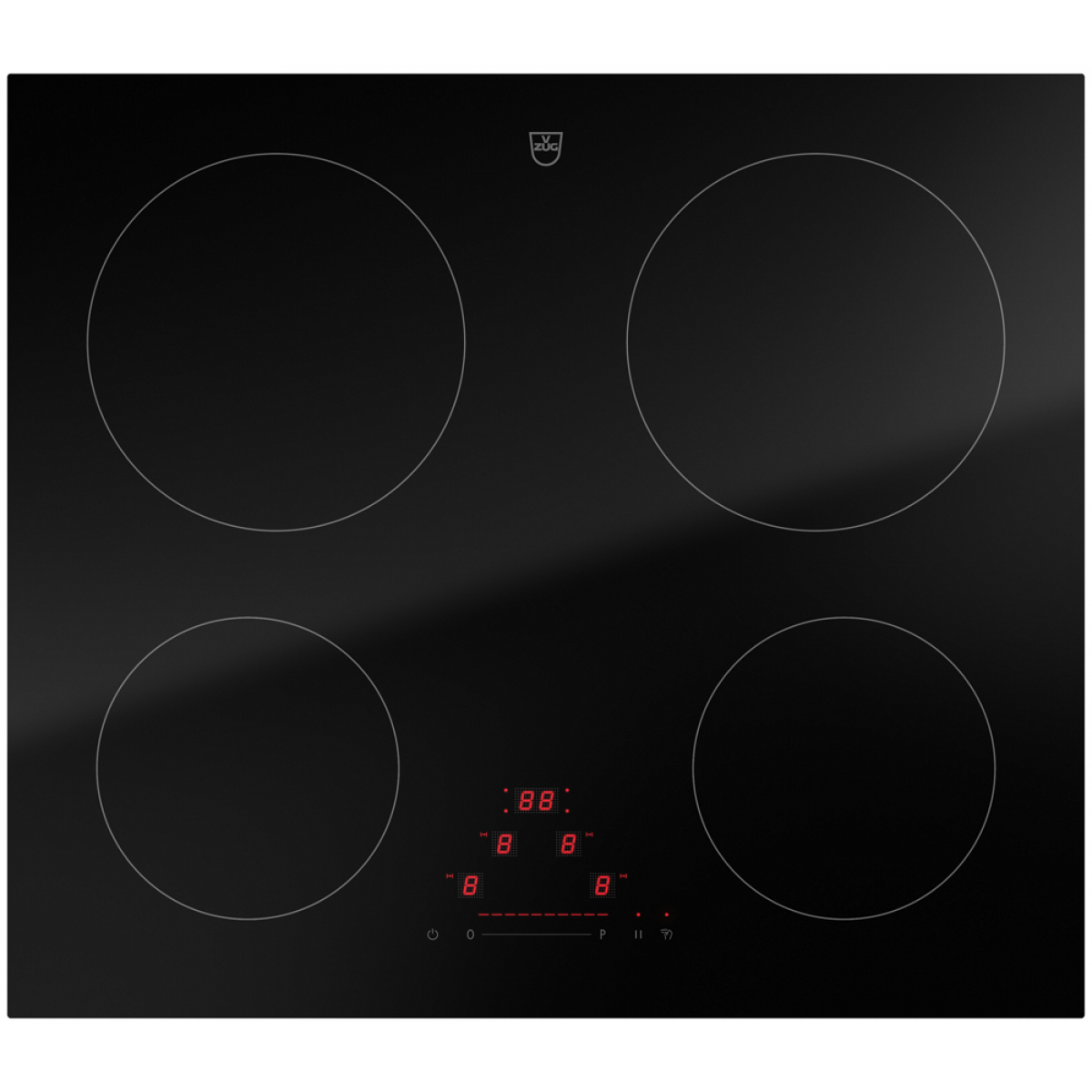V-Zug CookTop CTI2T-31159 V2000 I604 60cm 嵌入式四頭電磁爐：單滑塊控制、Powerplus、兒童鎖