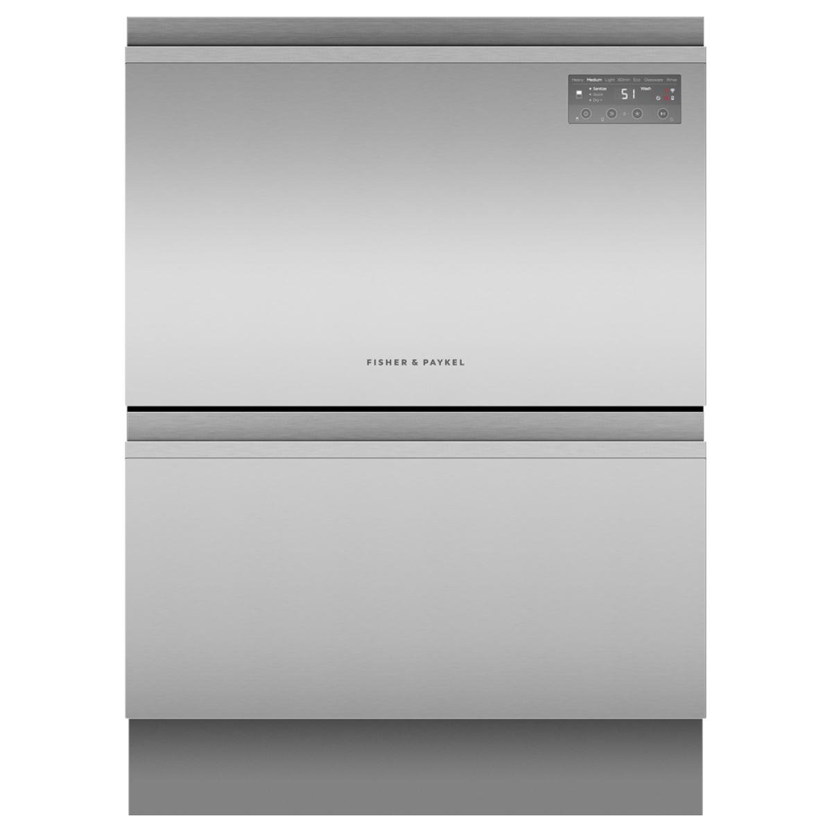 Fisher & Paykel DD60D2NX9 嵌入式雙抽屜洗碗碟機 - 飛雪旗艦 DishDrawer™