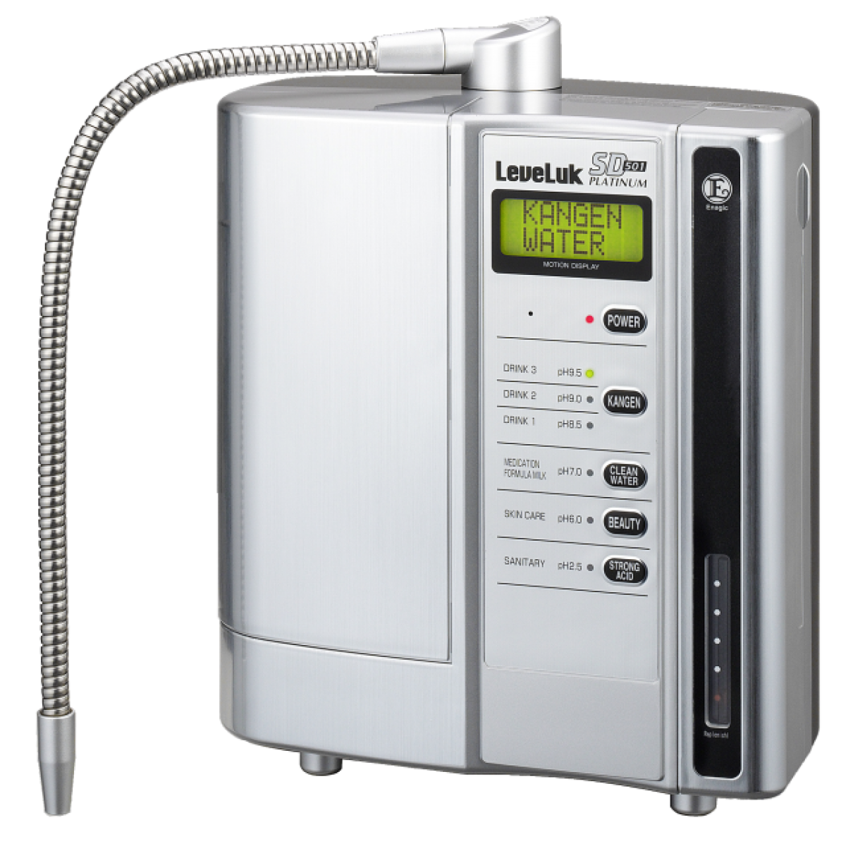 Enagic LeveLuk SD501 Platinum 白金版電解還原水機：7層電解板、5國語言、連續生成強酸水