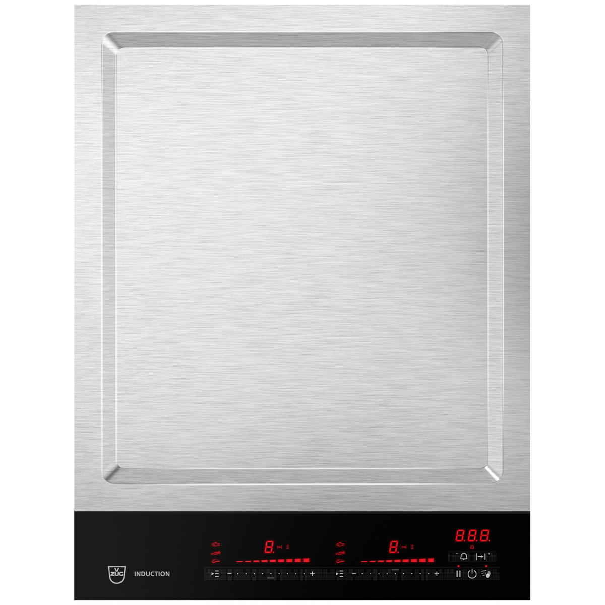 V-Zug CookTop Teppan Yaki CTI6T-31140 I40 38cm 嵌入式鐵板燒電磁爐：兩個溫區、精準控溫、多功能預設