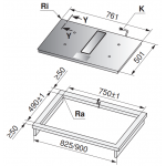 V-Zug CombiCookTop CCT4T-31096 V4000 I804 76cm 嵌入式電磁爐連抽油煙機：整合設計、ZoneFlex、OptiGlass