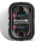 Momax 1-Charge Flow 35W 雙輸出GaN充電器 | 透明設計 | 支援UFCS快充 | UM51UKW