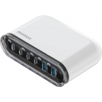 Momax 1-Charge Flow+ 120W 六輸出桌面GaN充電座 | 智能功率分配 | UM55UKW