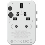 Momax 1-World 70W GaN旅行插座 | 5合1多口輸出 | 多國插頭 (白色)