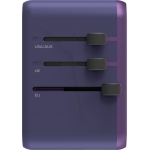 Momax 1-World 70W GaN旅行插座 | 5合1多口輸出 | 多國插頭 (紫色)