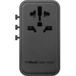 Momax 1-World 140W GaN旅行充電插座 | 內附140W USB-C充電線 | 多國插頭 | UA16UKGSD