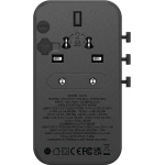 Momax 1-World 140W GaN旅行充電插座 | 內附140W USB-C充電線 | 多國插頭 | UA16UKGSD