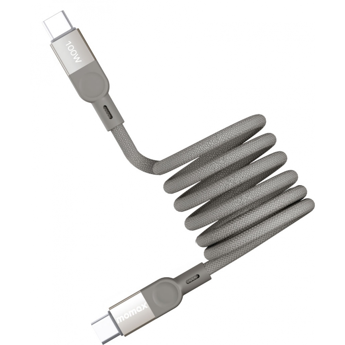 Momax Mag Link DC35L 磁吸USB-C編織線 (1米) | 100W | 鈦色