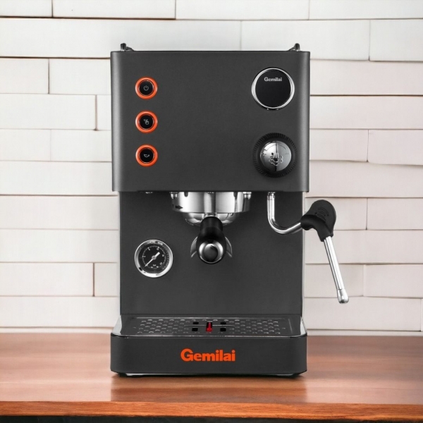 Gemilai CRM3007L 家用意式半自動咖啡機: 15巴、PID溫控、2分鐘速熱