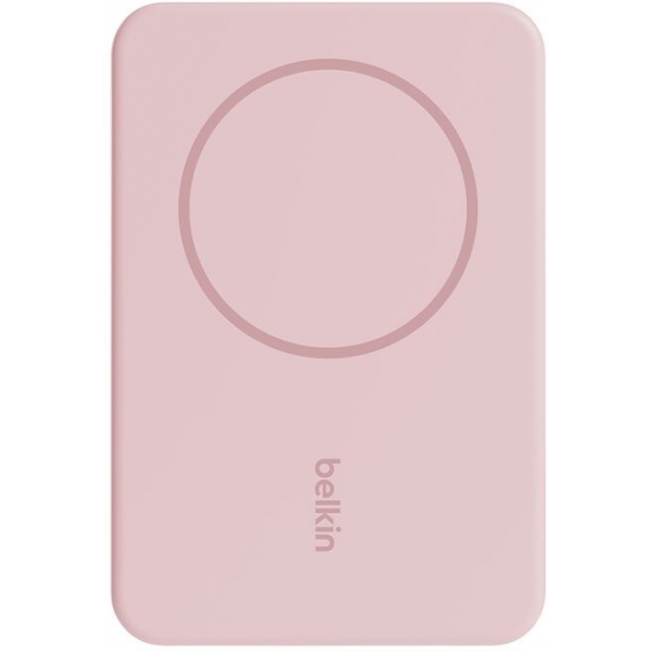 Belkin BPD004qcPK BoostCharge 磁力無線行動充電器 5K+支架 (腮粉紅)