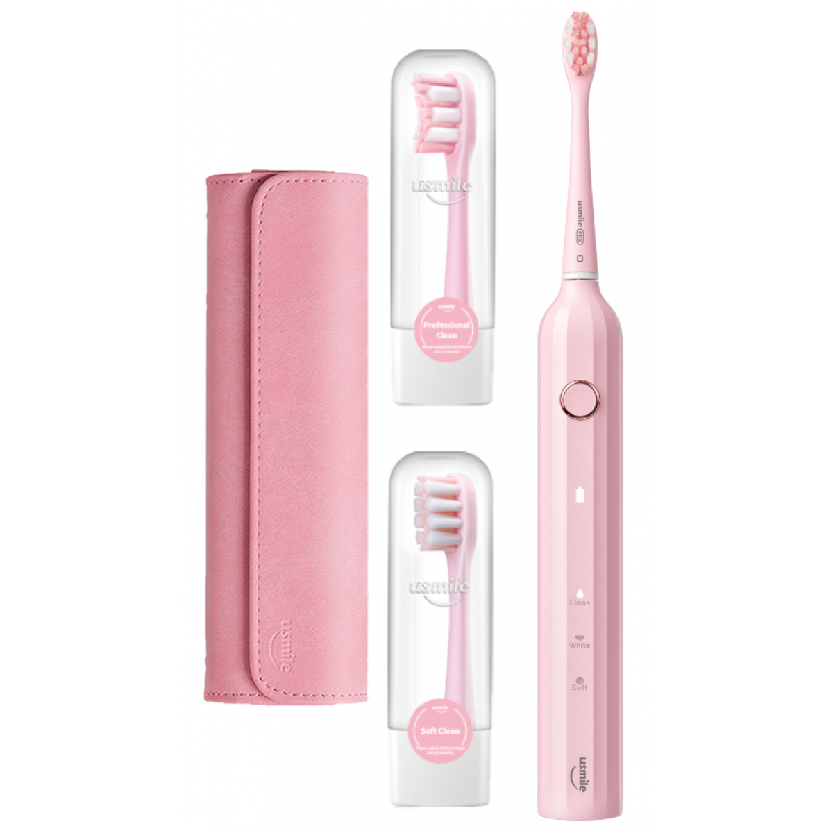 Usmile Y1S 聲波電動牙刷 (粉紅色): 38000rpm高頻震動、180天續航、3種清潔模式
