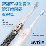 Usmile Y10 聲波電動牙刷 (黑色): 智能螢幕、壓力感應、180天續航、IPX8防水