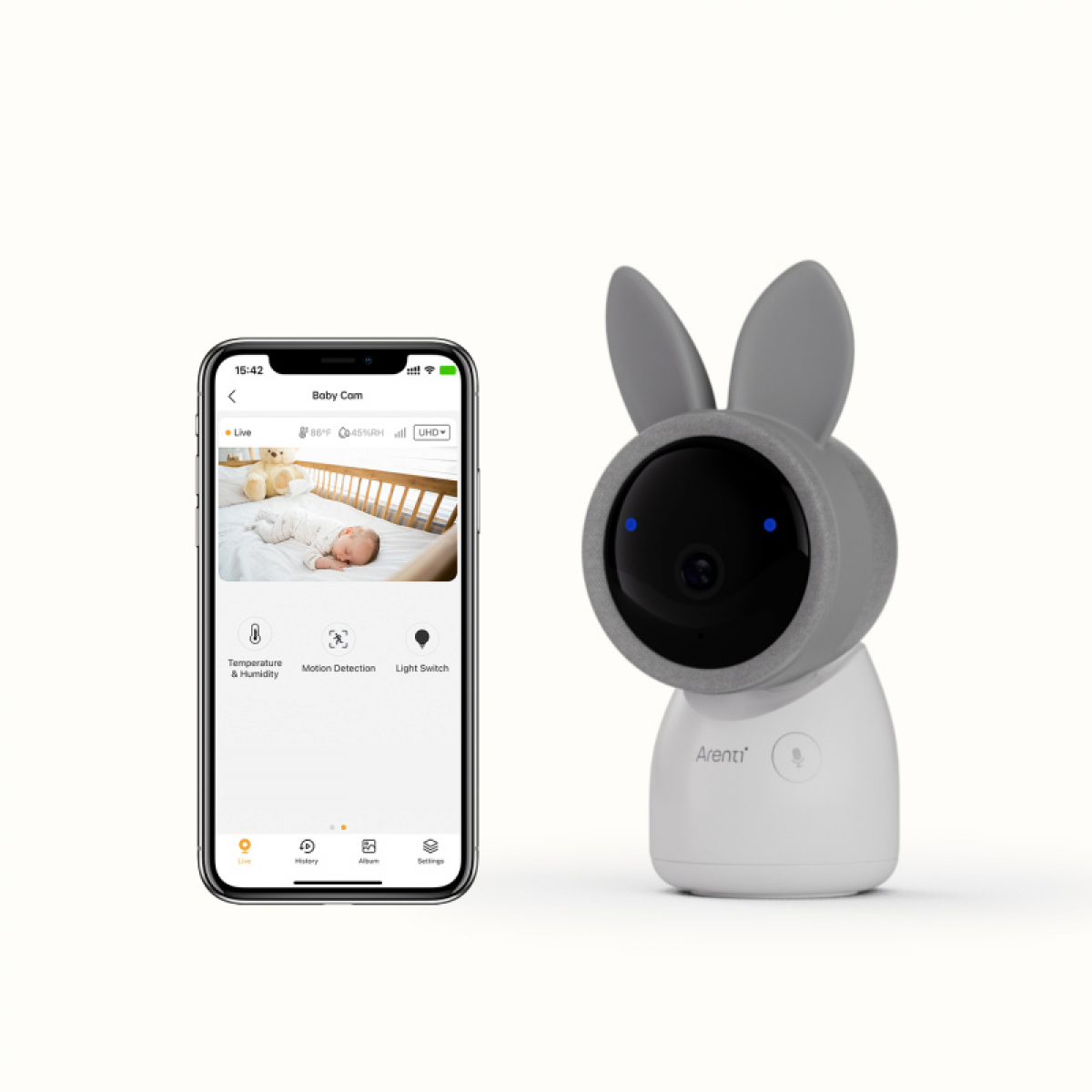 Arenti Ainanny 嬰兒監察器 - 2K超高清、AI偵測、夜視、Google Assistant兼容 Arenti Ainanny 嬰兒監察器 - 2K超高清、AI偵測、夜視、Google Assistant兼容