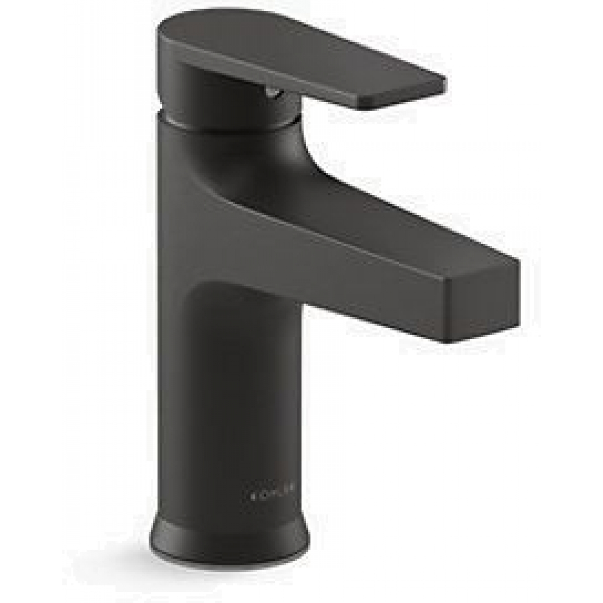Kohler K-74013K-4-BL Taut™單把手面盆龍頭 (霧面黑)：易更換起泡器，強力耐腐蝕，科勒陶瓷閥芯
