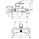 Hansgrohe Talis E 單把手浴缸龍頭 (鍍鉻)