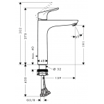 Hansgrohe Focus 190 單把手面盆水龍頭 (鍍鉻)