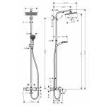 Hansgrohe 27298000 Crometta E恆溫雨淋花灑套裝 (鍍鉻)