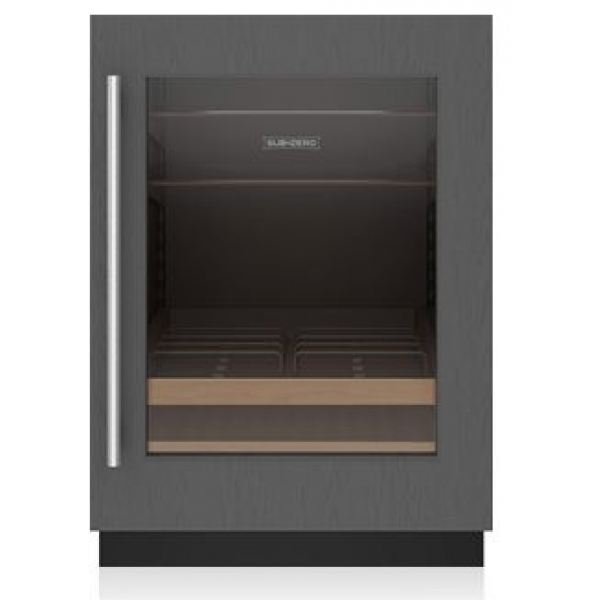 Sub-Zero ICBDEU2450BG 166公升 檯下式雪櫃：專利飲料架，奈米塗層層架