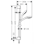 Hansgrohe 26580400 Croma Select E 企柱花灑 (鍍鉻)