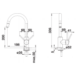 BLANCO MIDA-S 拉出式水龍頭 (炭灰色) - 521455