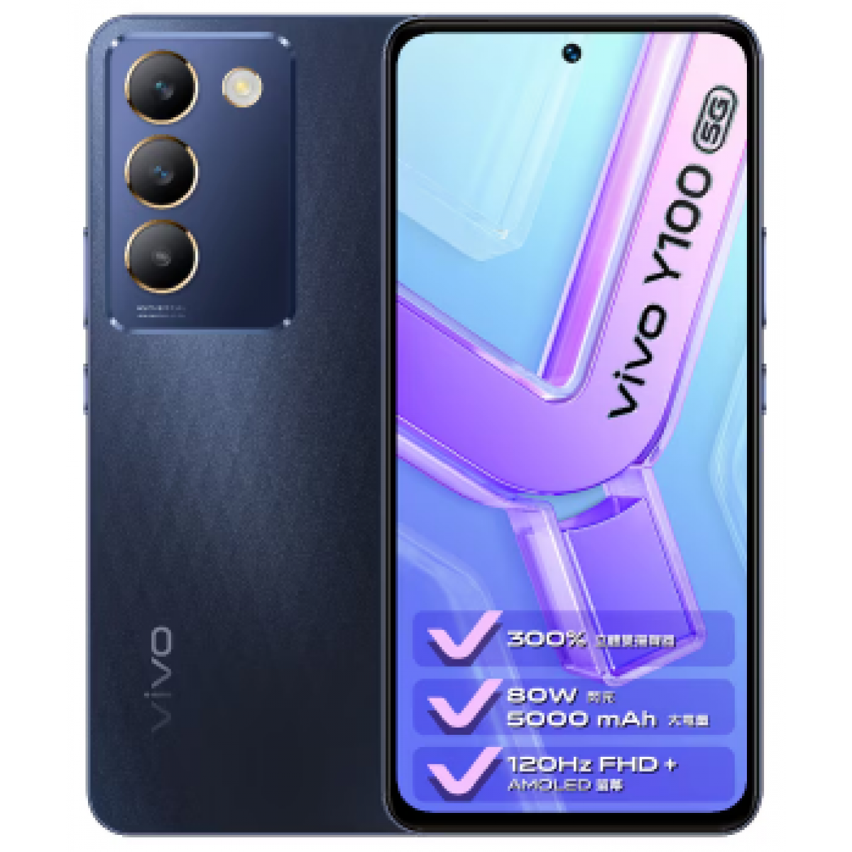 Vivo Y100 5G 智能手機 (黑色) 8GB RAM, 256GB ROM