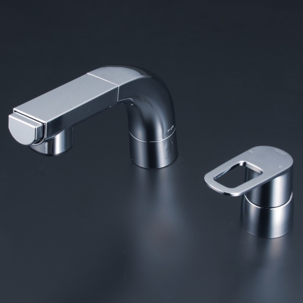 KVK FSL120DET 日本雙孔拉出式臉盆水龍頭