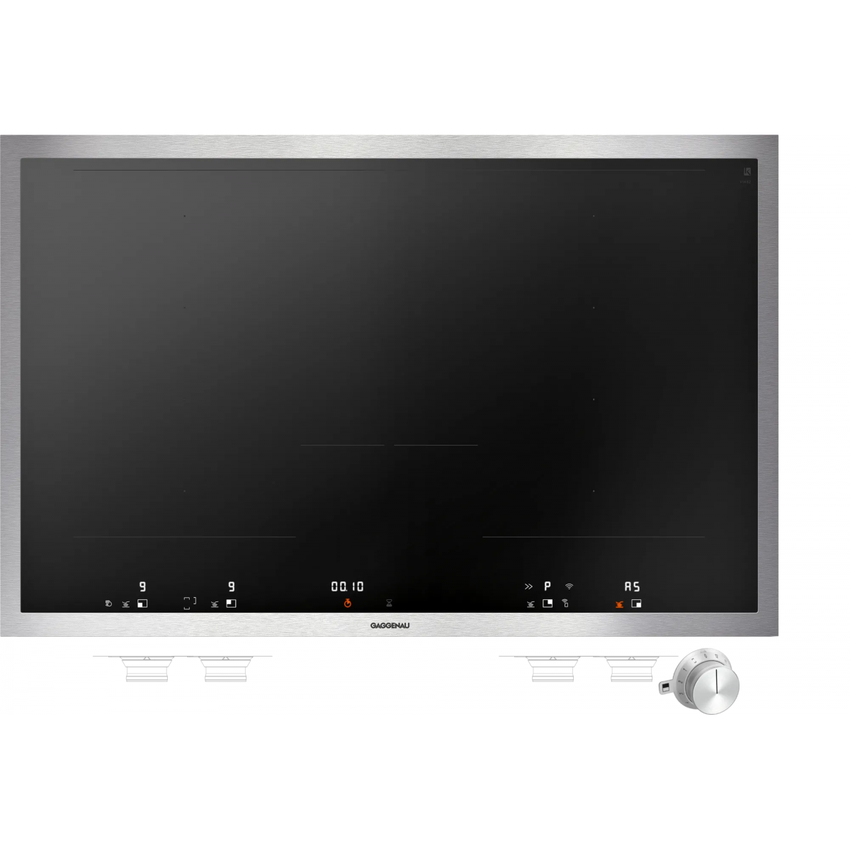 Gaggenau VI482115+CKI440010 80cm 嵌入式感應電磁爐 不鏽鋼旋鈕