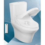 TOTO 加長直沖分體式馬桶 + 加長型電子噴水廁板 附遙控器 (C945RE+TCF24410AAA) (不包含風琴喉)