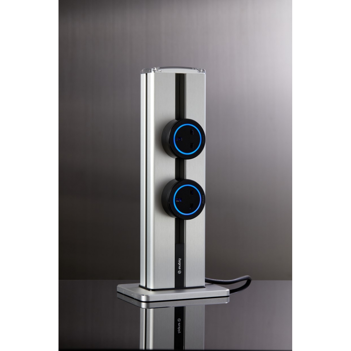 eubiq 立式雙面電力軌道套裝 (銀色)