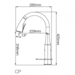 Kohler K-20147T-4-CP RUBICON 下抽拉式廚房龍頭 (拋光鍍鉻)