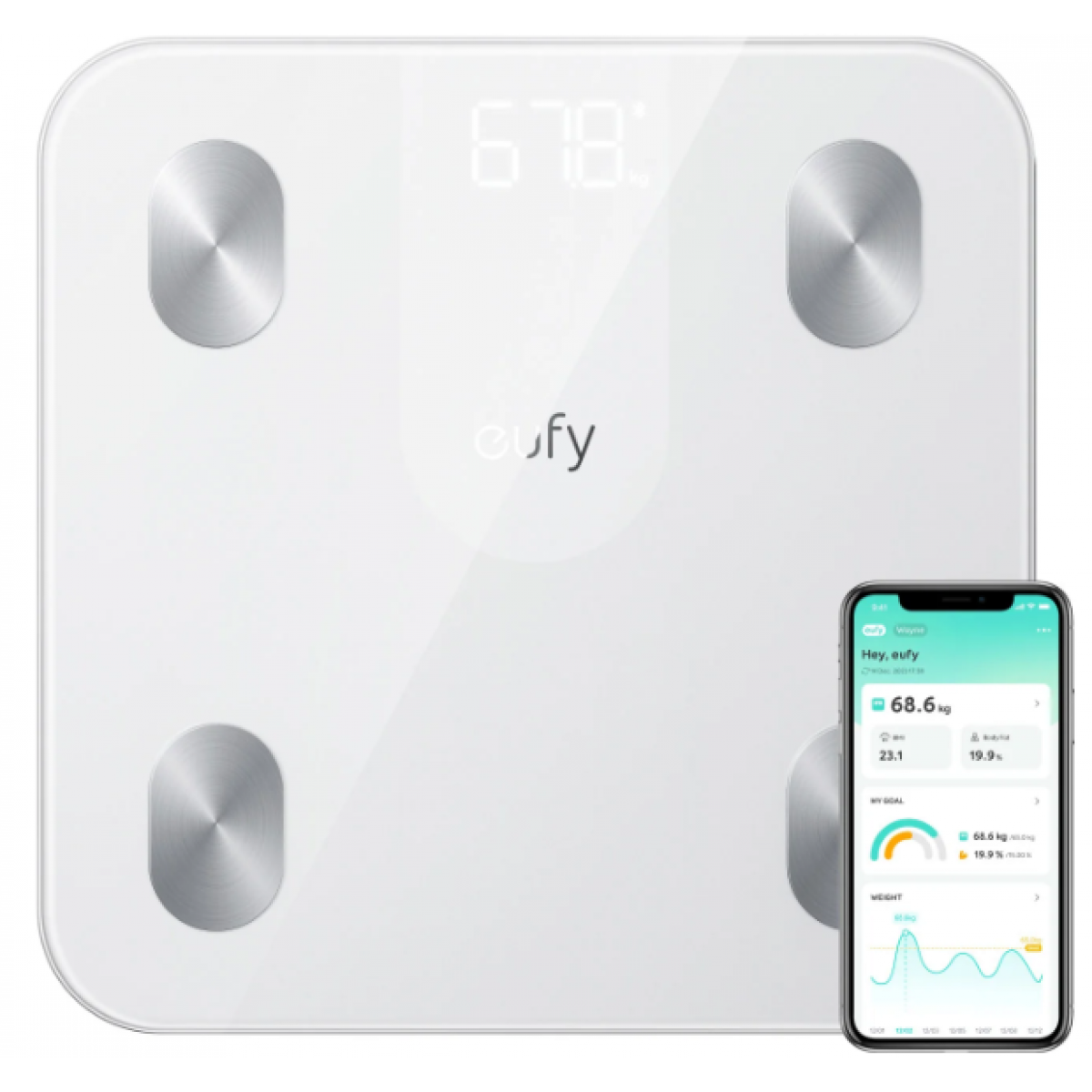 Eufy T9120 智能體重體脂磅 (白色)