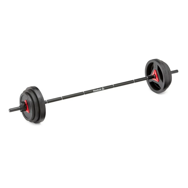 Reebok RBK000420KGBK 20kg包膠槓鈴組合 (黑色)