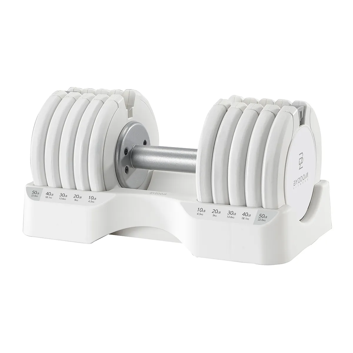 ByZoom BYZ002250LB Pure Series 50LB 可調式啞鈴 (白色) (1個)