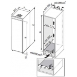 De Dietrich DRS2022J 186公升 嵌入式單門雪櫃 - 電子觸控、可逆門、自動除霜