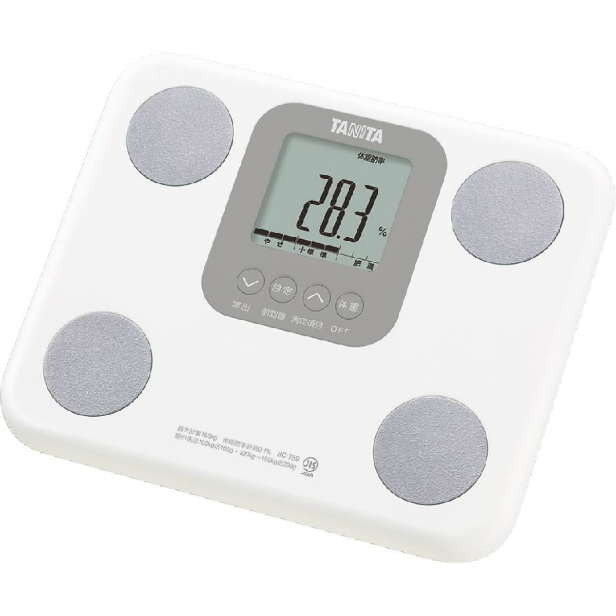 Tanita BC-759 七合一體組成磅 (白色)：A4尺寸、自動辨識、880g輕巧