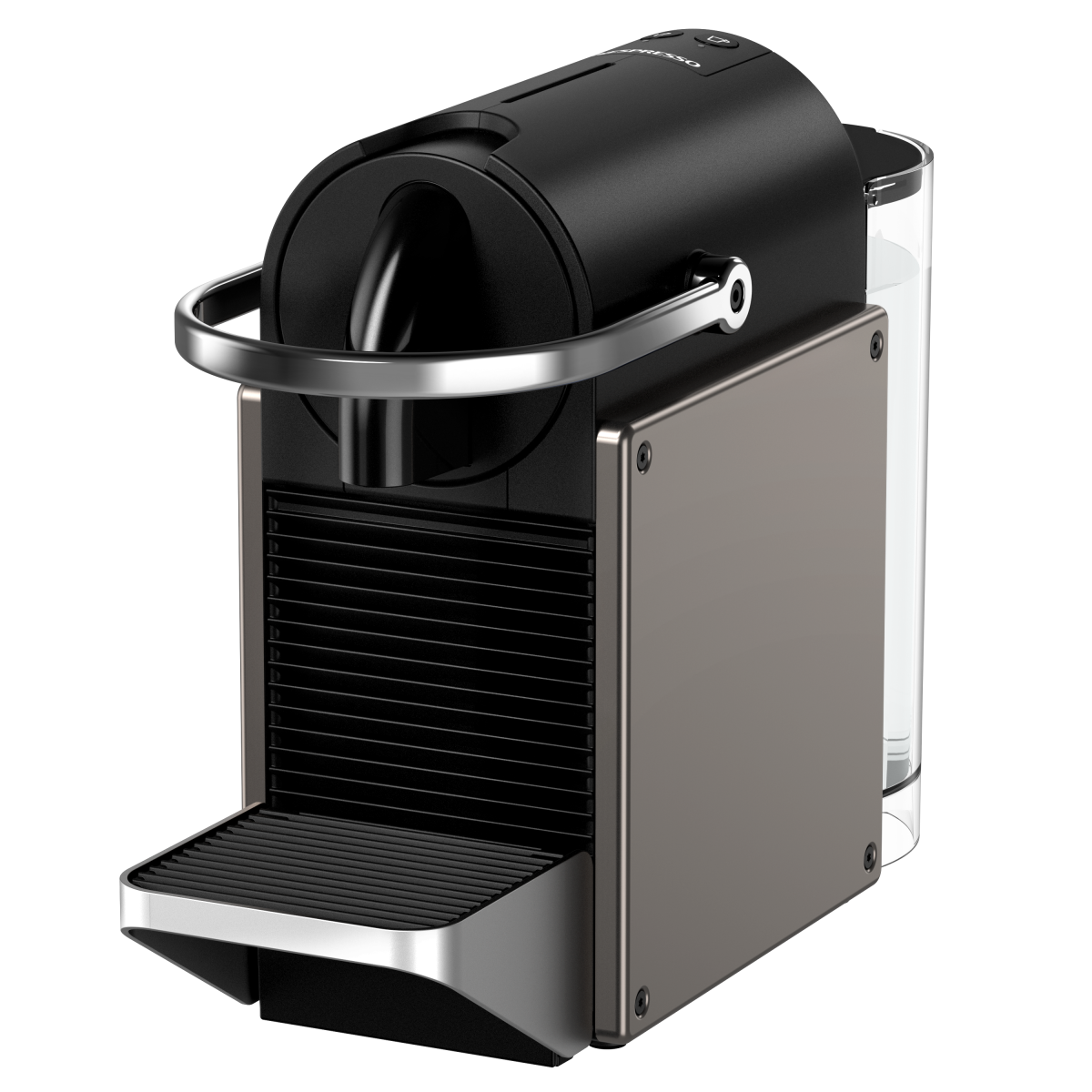 Nespresso C62-SG-TI-NE Pixie 19巴 粉囊咖啡機 (鈦金屬色): 25秒快速加熱、A級能耗、自動關機