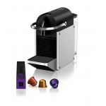 Nespresso D62-SG-SI-NE Pixie 19巴 粉囊咖啡機 (銀色): 25秒快速加熱、A級能耗、自動關機