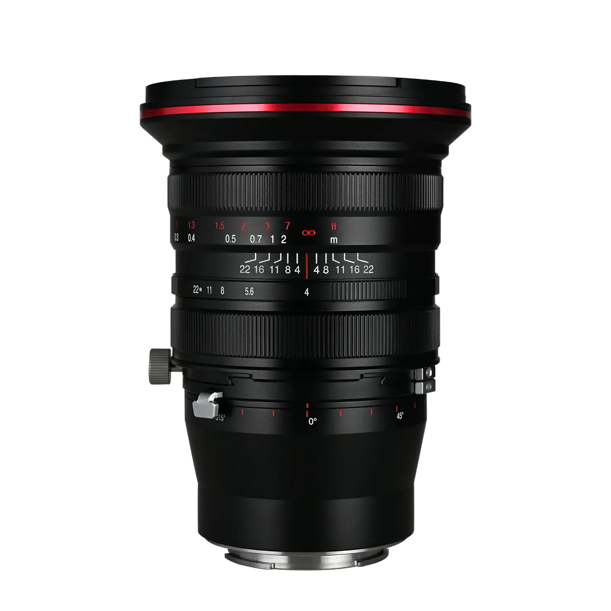 Laowa 20mm f/4 「零變形」移軸鏡頭：±11mm平移、14片光圈葉、可旋轉遮光罩