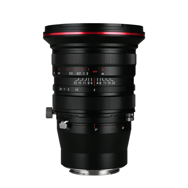 Laowa 20mm f/4 「零變形」移軸鏡頭：±11mm平移、14片光圈葉、可旋轉遮光罩